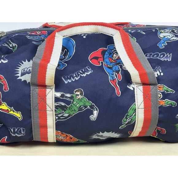 Pottery Barn Kids DC Superhero Duffel Bag Blue Comics Print – Used - Picture 3 of 16